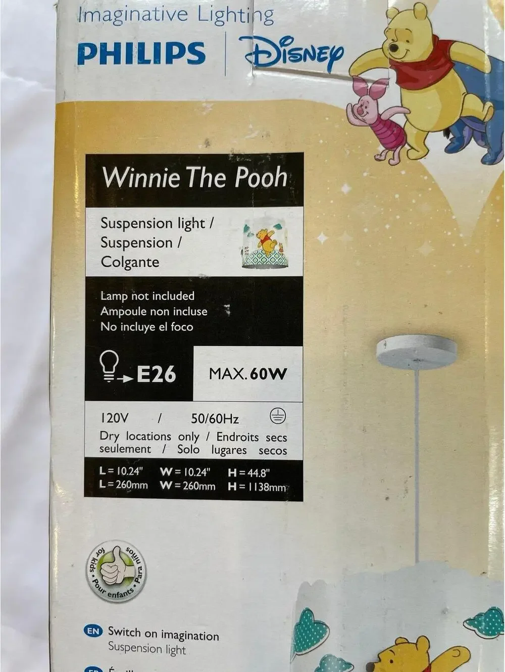 Philips Disney Winnie the Pooh Suspension Light NIB Kids Ceiling Lamp